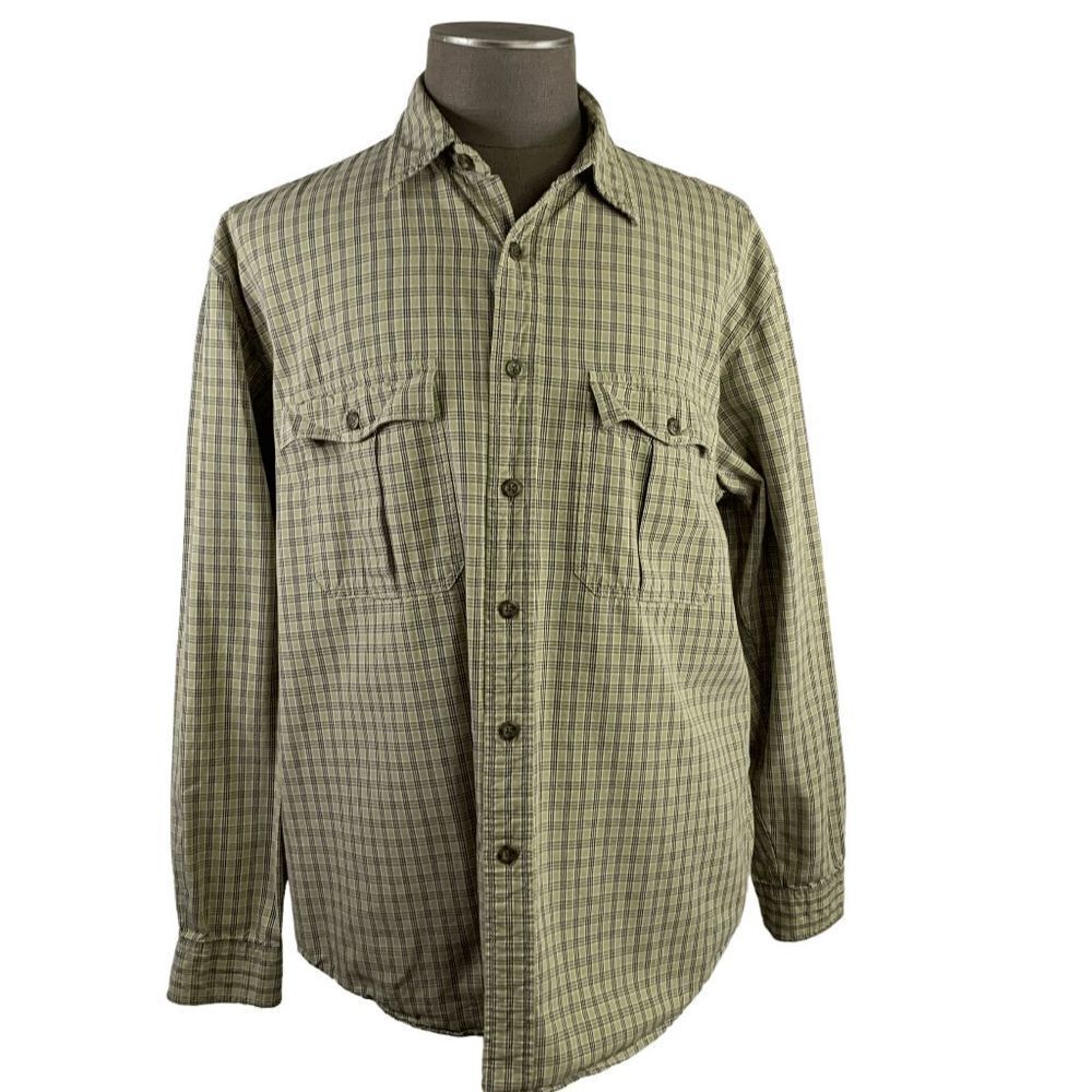 J. Crew Men's Green Plaid Dress Shirt